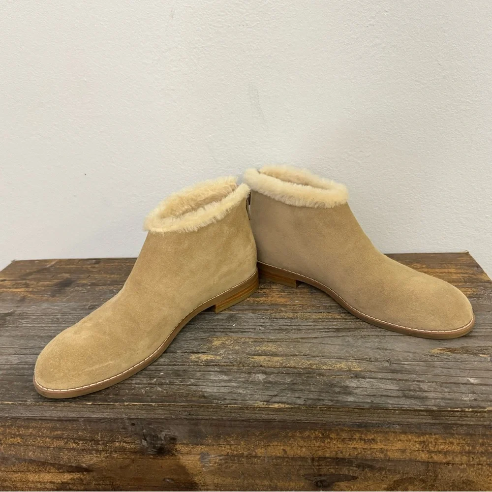 Eileen Fisher Drift Shearling Bootie in Suede Size 8